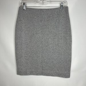 Women’s ANN TAYLOR Black/white Straight Pencil Skirt Size Small Stretch Waist